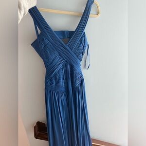 Elegant Blue Bcbg max azria Sleeveless ruched gown